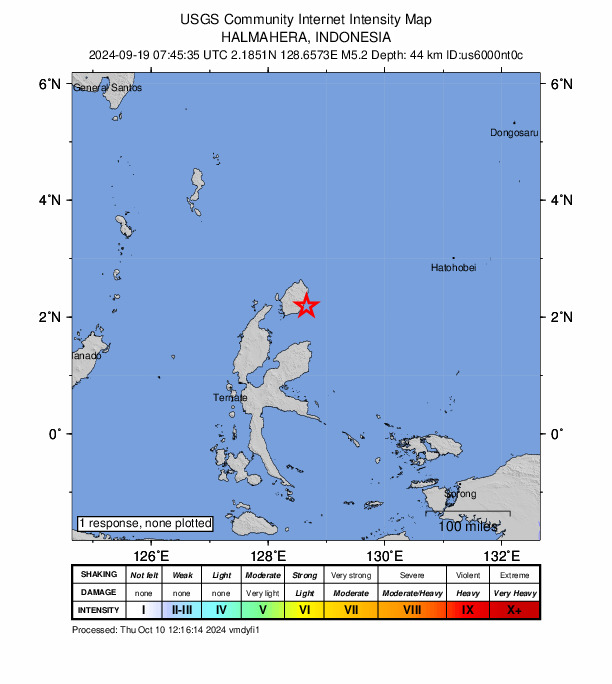 Did You Feel It? map: shaking reported by the public