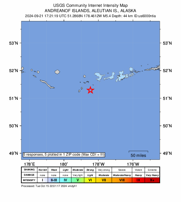 Did You Feel It? map: shaking reported by the public