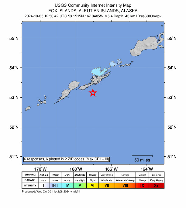 Did You Feel It? map: shaking reported by the public