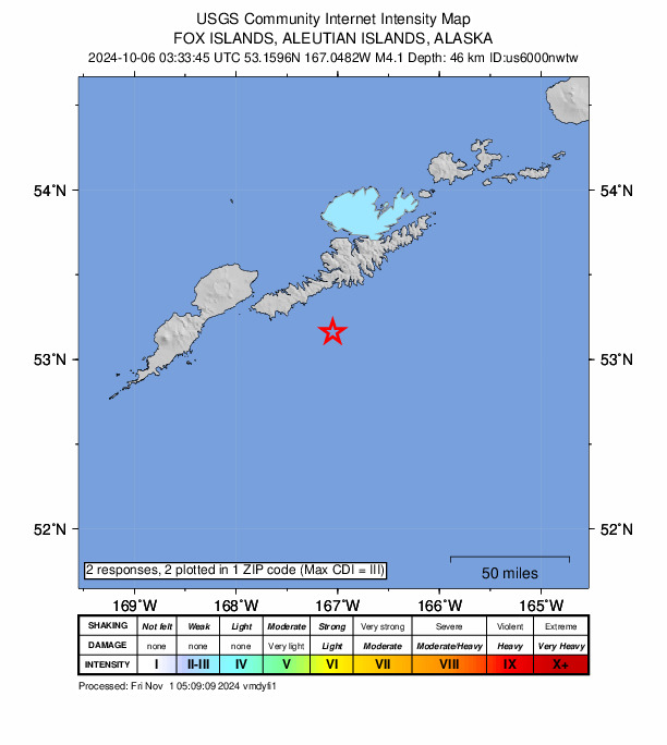 Did You Feel It? map: shaking reported by the public