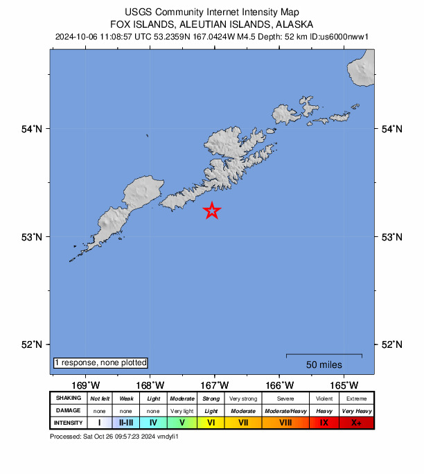 Did You Feel It? map: shaking reported by the public
