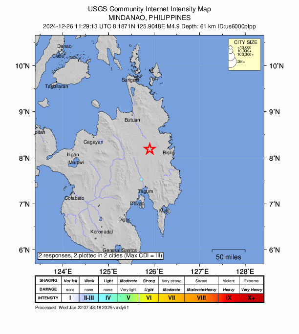 Did You Feel It? map: shaking reported by the public