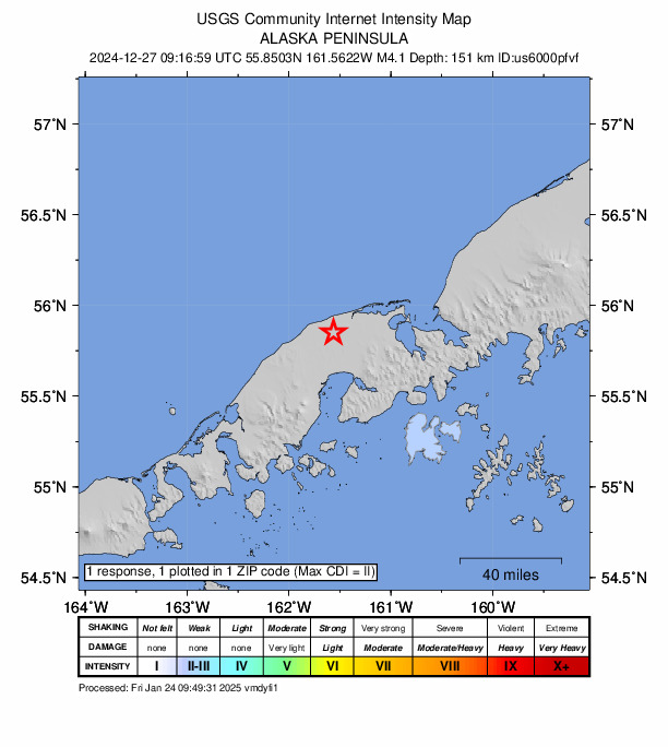 Did You Feel It? map: shaking reported by the public