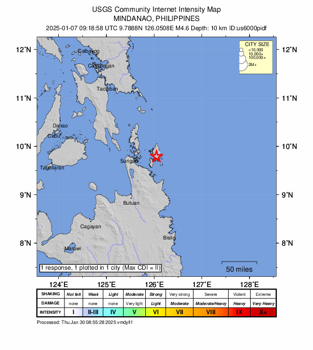 Did You Feel It? map: shaking reported by the public