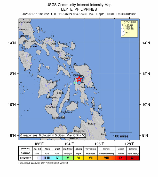 Did You Feel It? map: shaking reported by the public