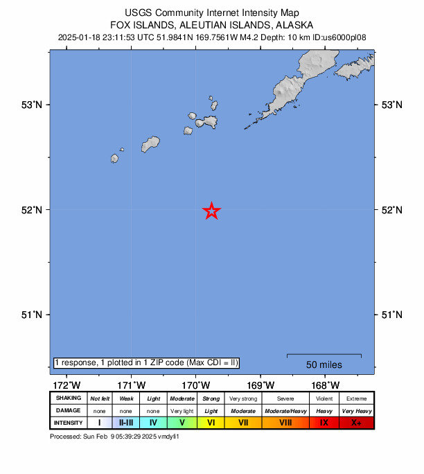 Did You Feel It? map: shaking reported by the public