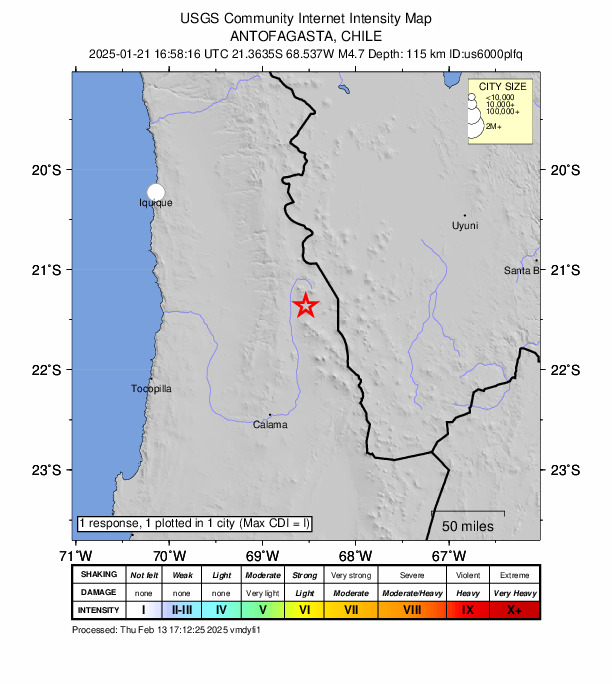 Did You Feel It? map: shaking reported by the public