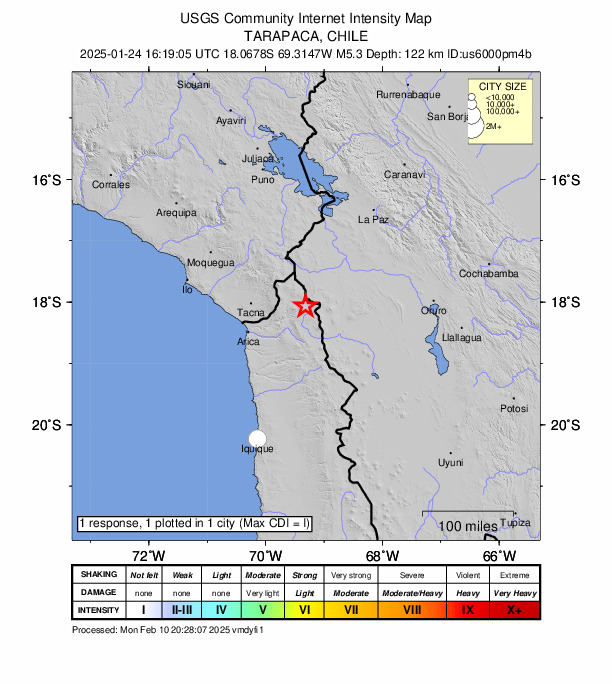 Did You Feel It? map: shaking reported by the public