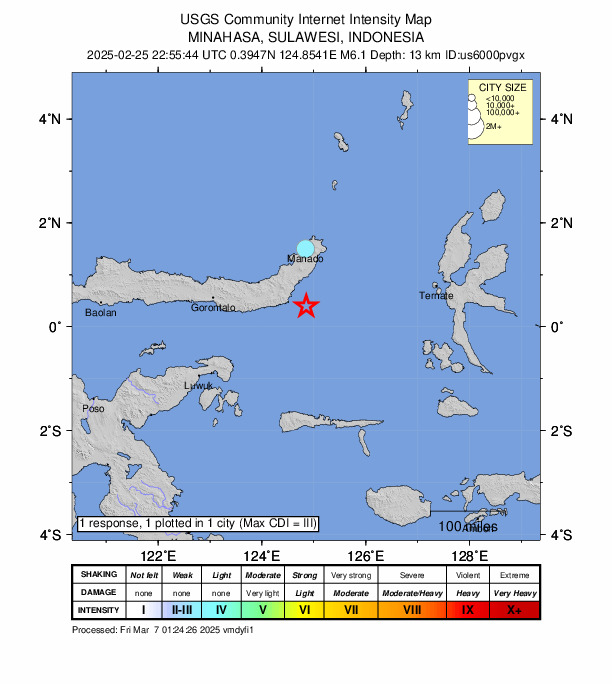 Did You Feel It? map: shaking reported by the public