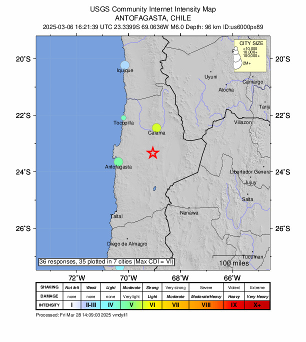 Did You Feel It? map: shaking reported by the public