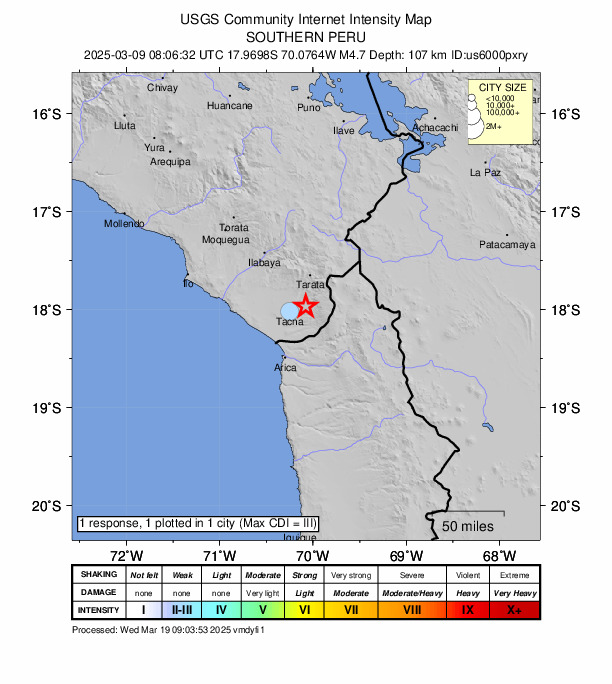 Did You Feel It? map: shaking reported by the public