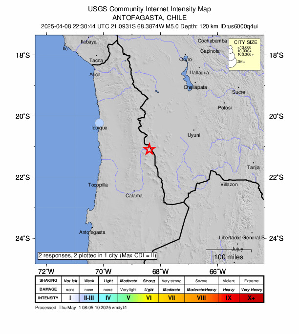 Did You Feel It? map: shaking reported by the public