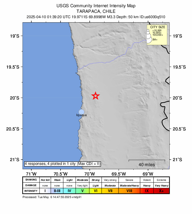 Did You Feel It? map: shaking reported by the public