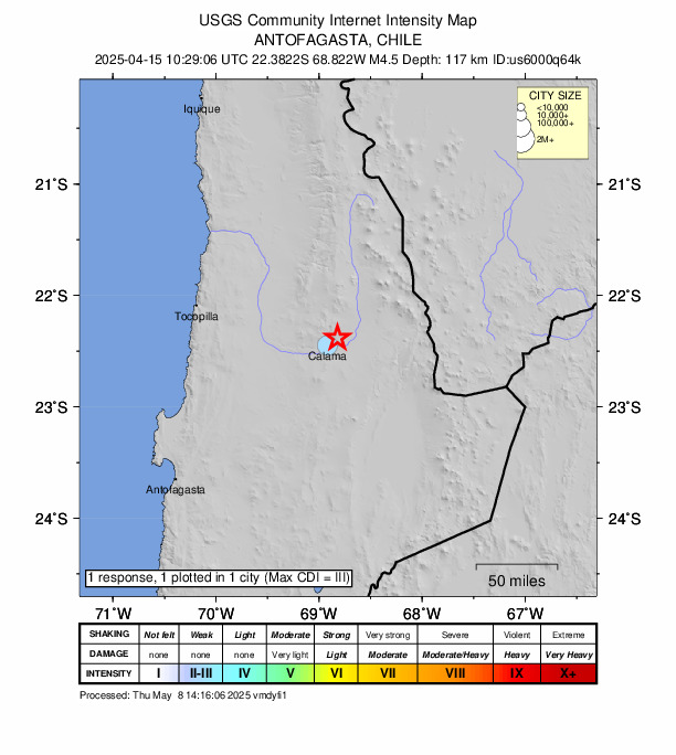 Did You Feel It? map: shaking reported by the public