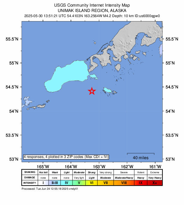 Did You Feel It? map: shaking reported by the public