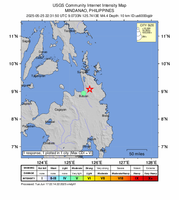 Did You Feel It? map: shaking reported by the public