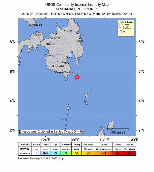 Did You Feel It? map: shaking reported by the public