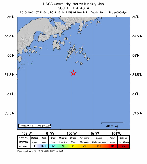 Did You Feel It? map: shaking reported by the public