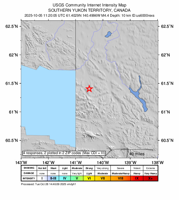 Did You Feel It? map: shaking reported by the public