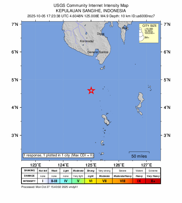 Did You Feel It? map: shaking reported by the public