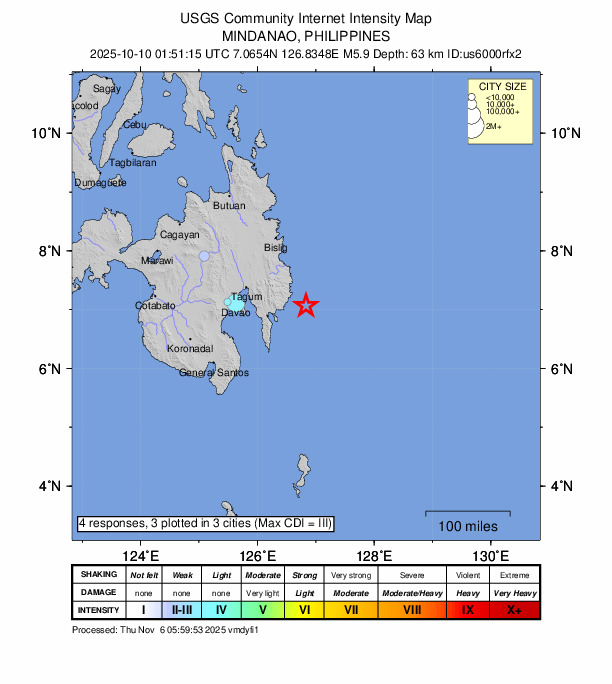 Did You Feel It? map: shaking reported by the public
