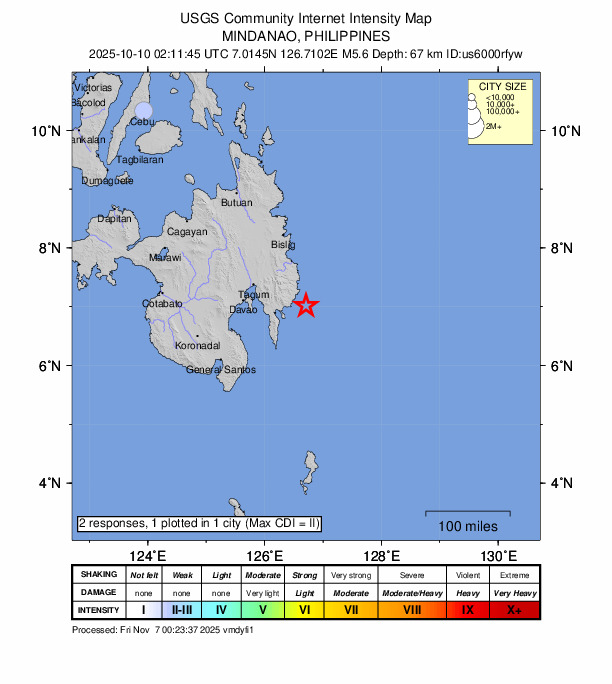 Did You Feel It? map: shaking reported by the public