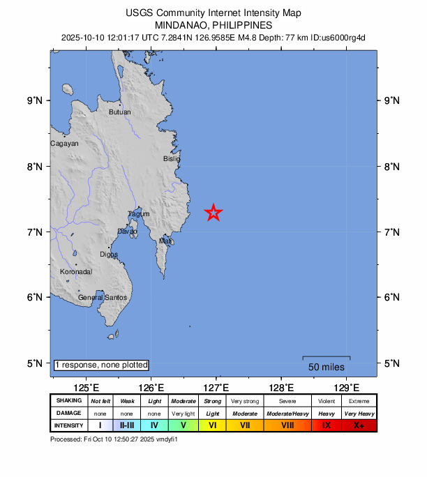 Did You Feel It? map: shaking reported by the public