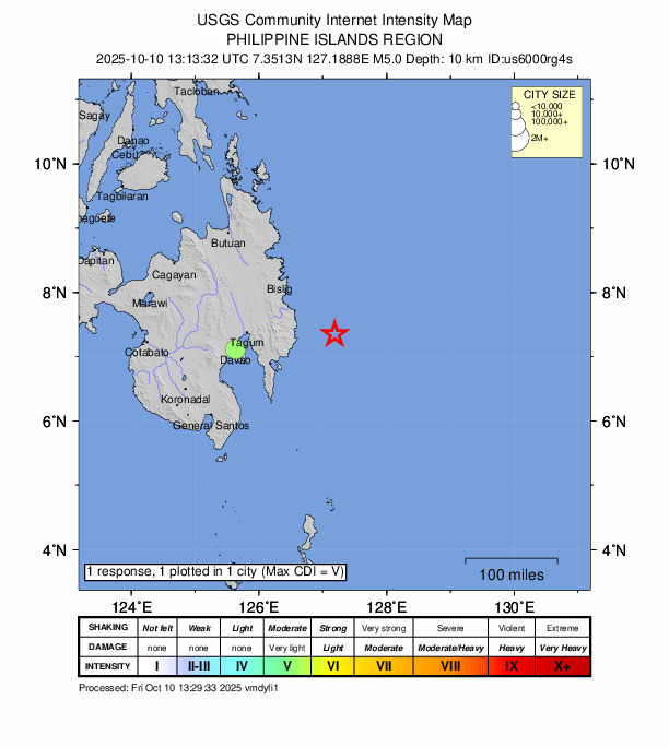 Did You Feel It? map: shaking reported by the public