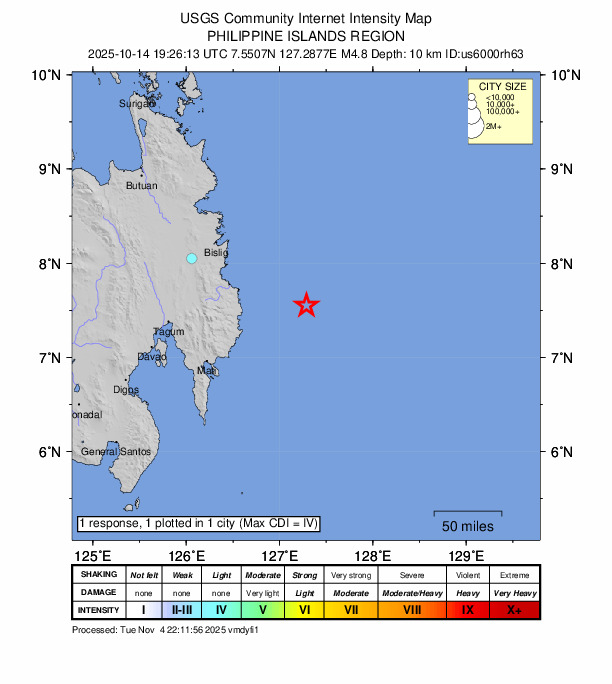 Did You Feel It? map: shaking reported by the public