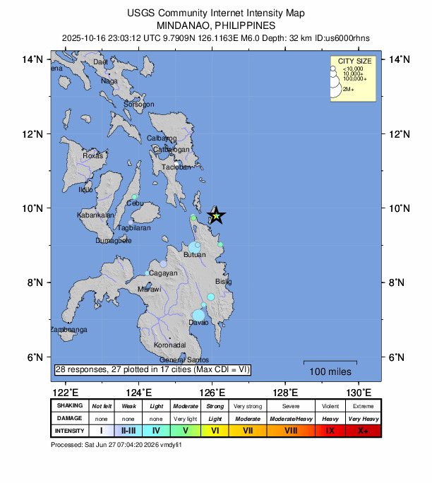 Did You Feel It? map: shaking reported by the public