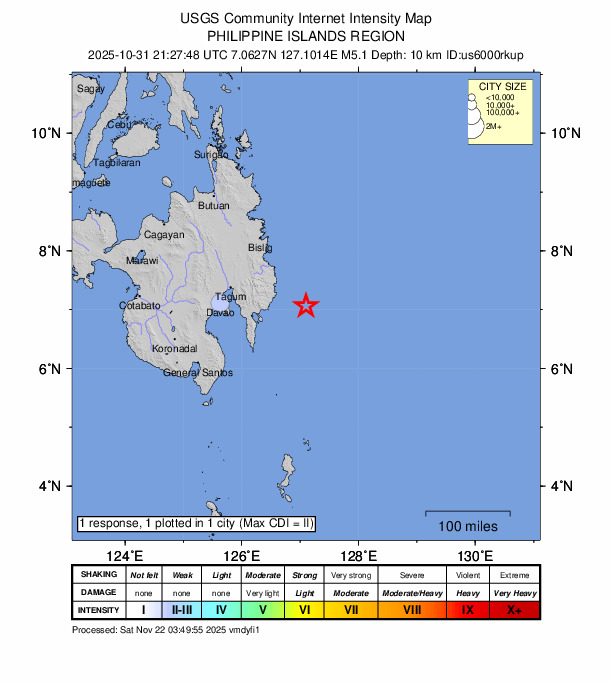 Did You Feel It? map: shaking reported by the public