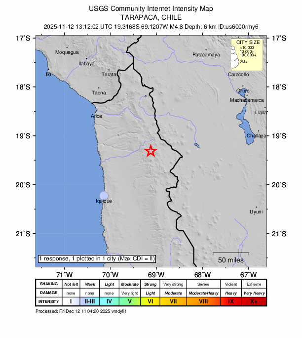 Did You Feel It? map: shaking reported by the public