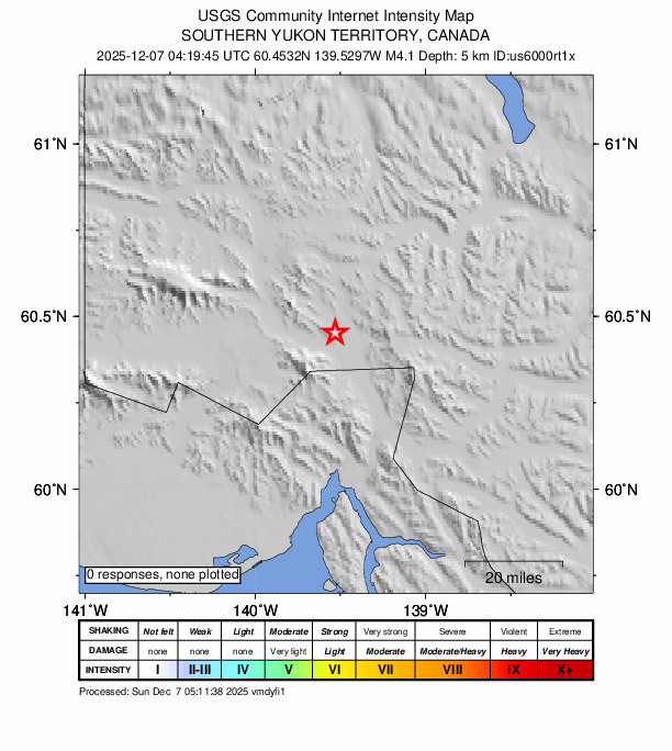 Did You Feel It? map: shaking reported by the public