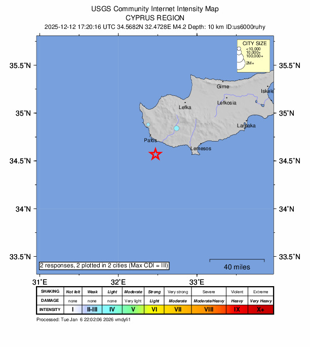 Did You Feel It? map: shaking reported by the public