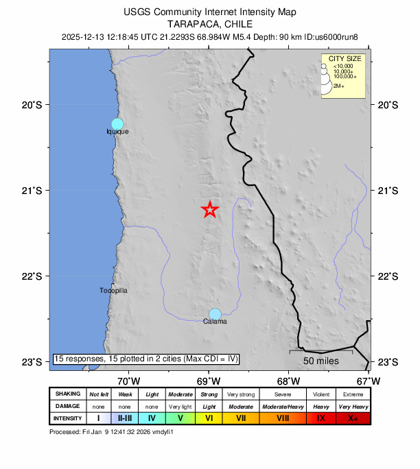Did You Feel It? map: shaking reported by the public