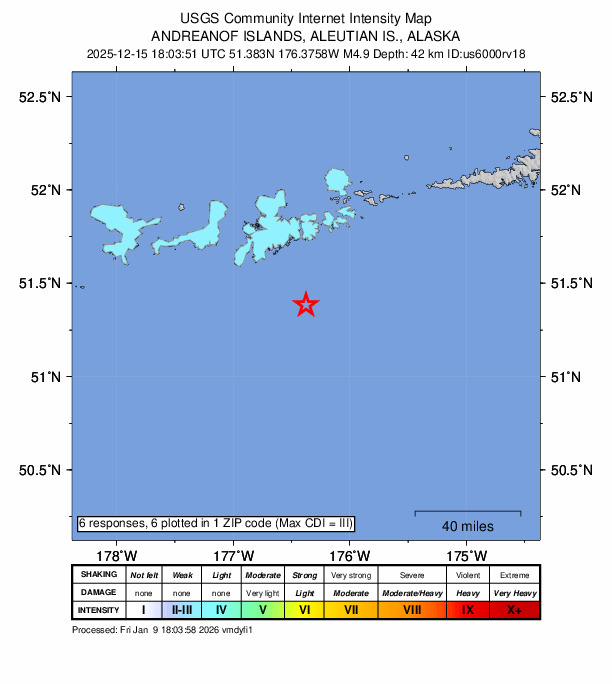 Did You Feel It? map: shaking reported by the public