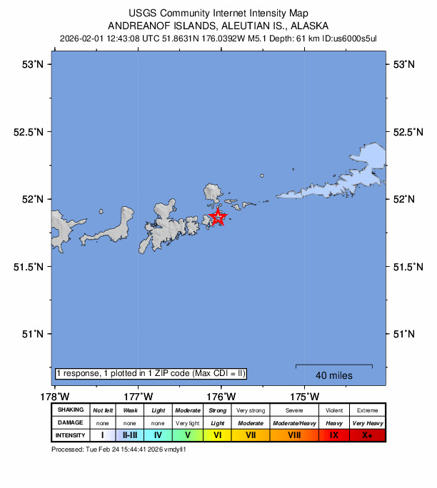 Did You Feel It? map: shaking reported by the public