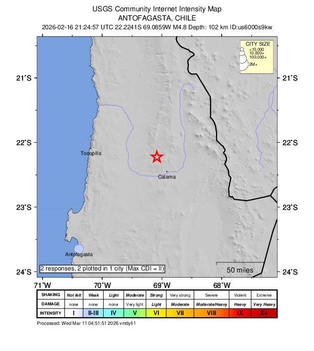 Did You Feel It? map: shaking reported by the public