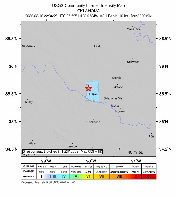 Did You Feel It? map: shaking reported by the public