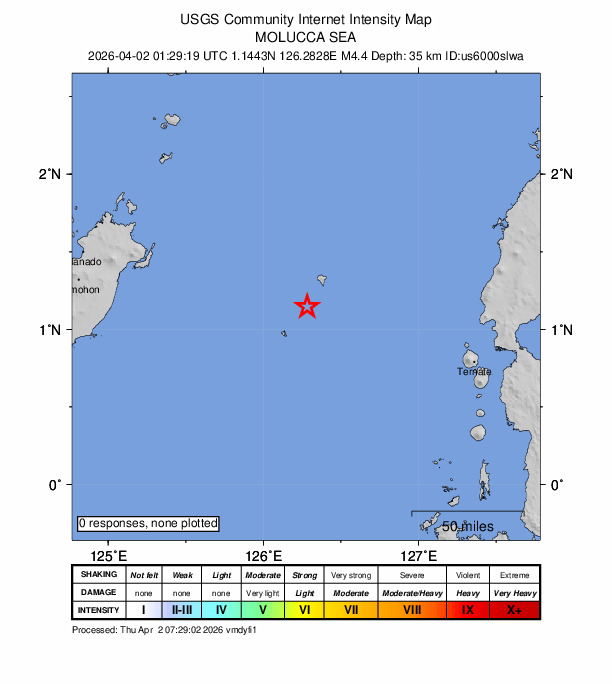 Did You Feel It? map: shaking reported by the public