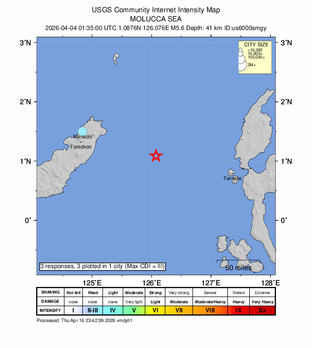 Did You Feel It? map: shaking reported by the public
