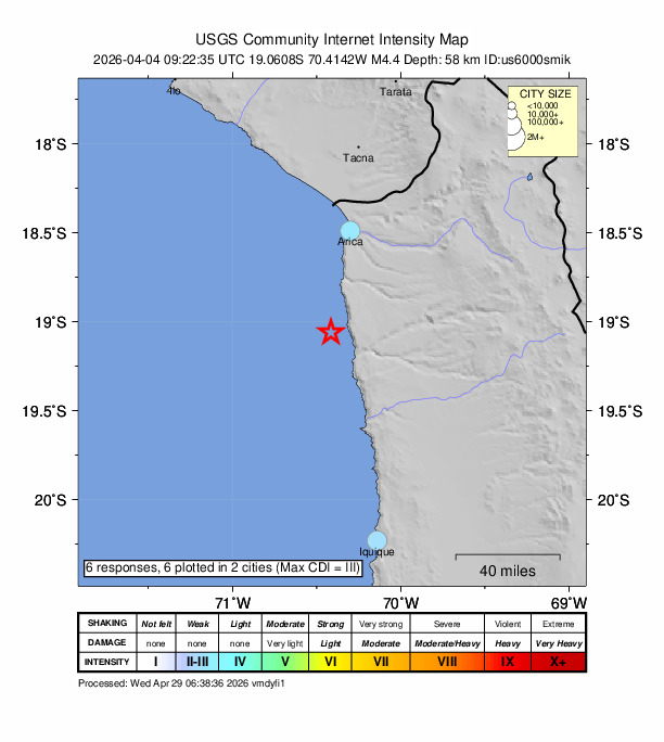 Did You Feel It? map: shaking reported by the public