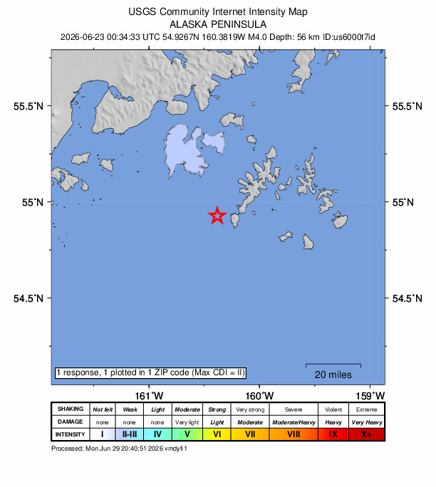 Did You Feel It? map: shaking reported by the public