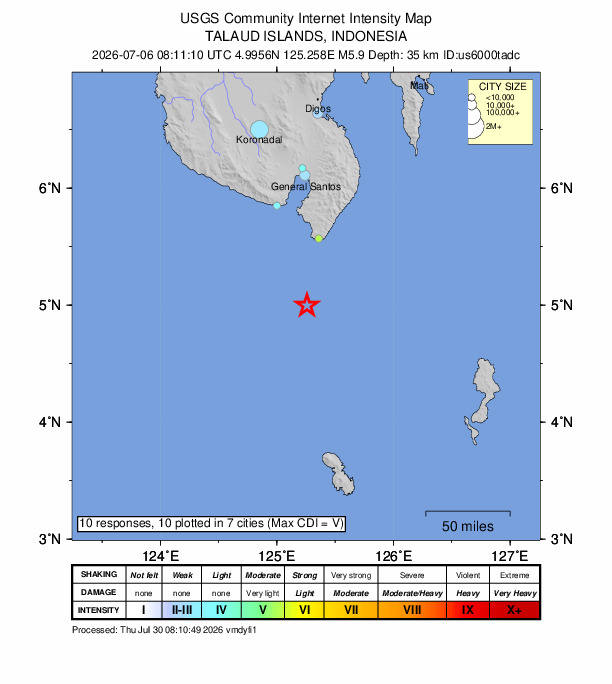 Did You Feel It? map: shaking reported by the public