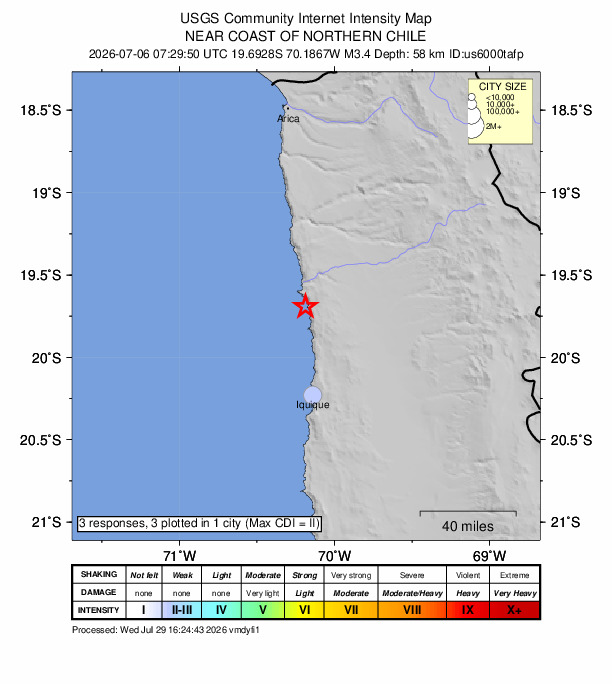 Did You Feel It? map: shaking reported by the public