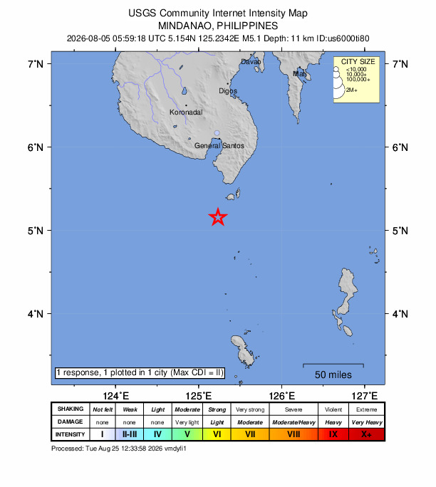 Did You Feel It? map: shaking reported by the public