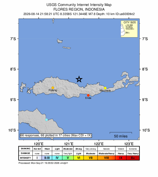 Did You Feel It? map: shaking reported by the public