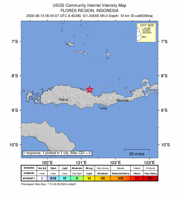 Did You Feel It? map: shaking reported by the public