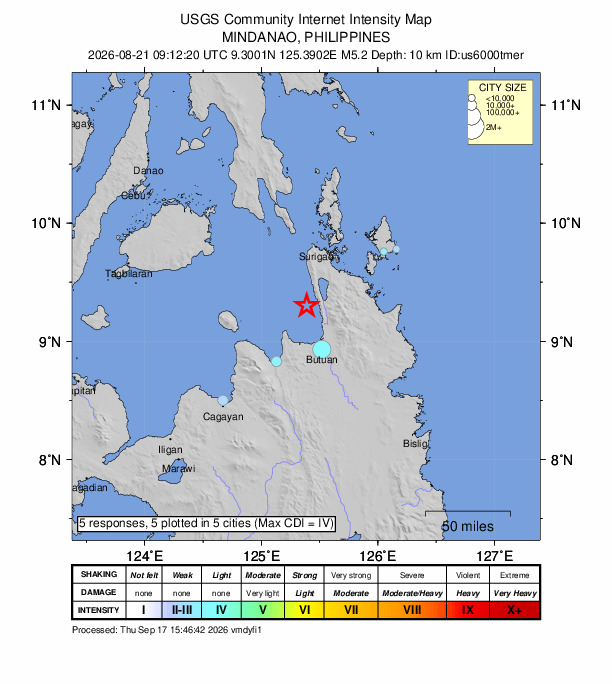Did You Feel It? map: shaking reported by the public