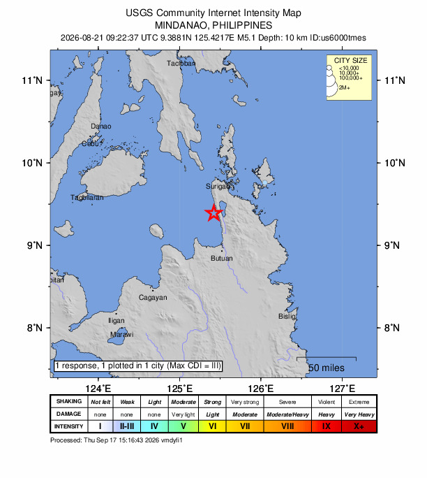 Did You Feel It? map: shaking reported by the public